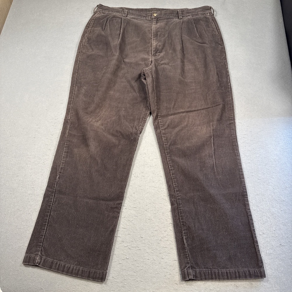 Corduroy Pleated Pants MENS  Size 40 X32 Dark Brown Cotton
